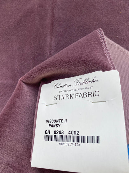 8 Berkbox81 Square Velvet by Christian Fischbacher Visconte II Pansy Purple  Solid 25"L X 13"W  MSRP USD 300+/y