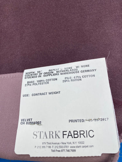 8 Berkbox81 Square Velvet by Christian Fischbacher Visconte II Pansy Purple  Solid 25"L X 13"W  MSRP USD 300+/y