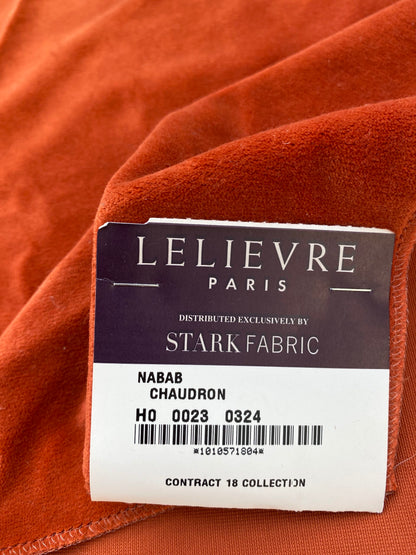 9 Berkbox81 Square Velvet by Lelievre Paris Nabab Chaudron Red Solid Polyester MSRP USD 442/y