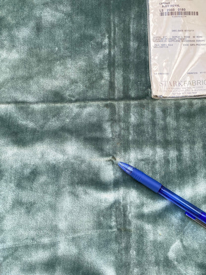 10 Berkbox81 Square Velvet by Lelievre Canale Bleu Royal Blue Solid 22"L X 24"W  MSRP USD 536/y