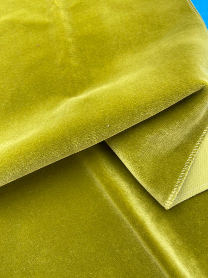 12 Berkbox81 Square Velvet by Christian Fischbacher Visconte II Moss Green Solid 26"L X 12"W MSRP USD300+/y