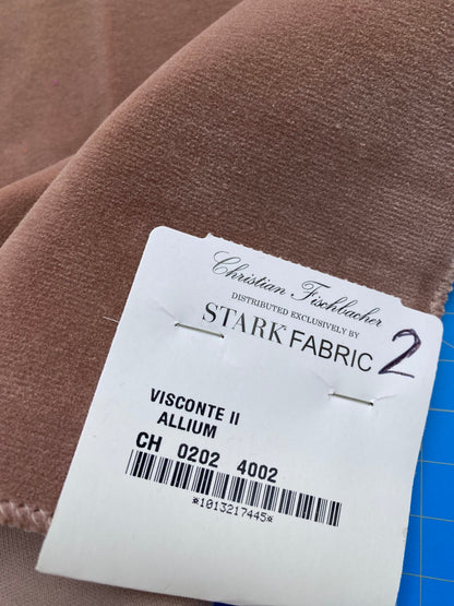 16 Berkbox81 Square Velvet by Christian Fischbacher Visconte II Allium Brown Solid 26"L x 12"W  MSRP USD 300+/y