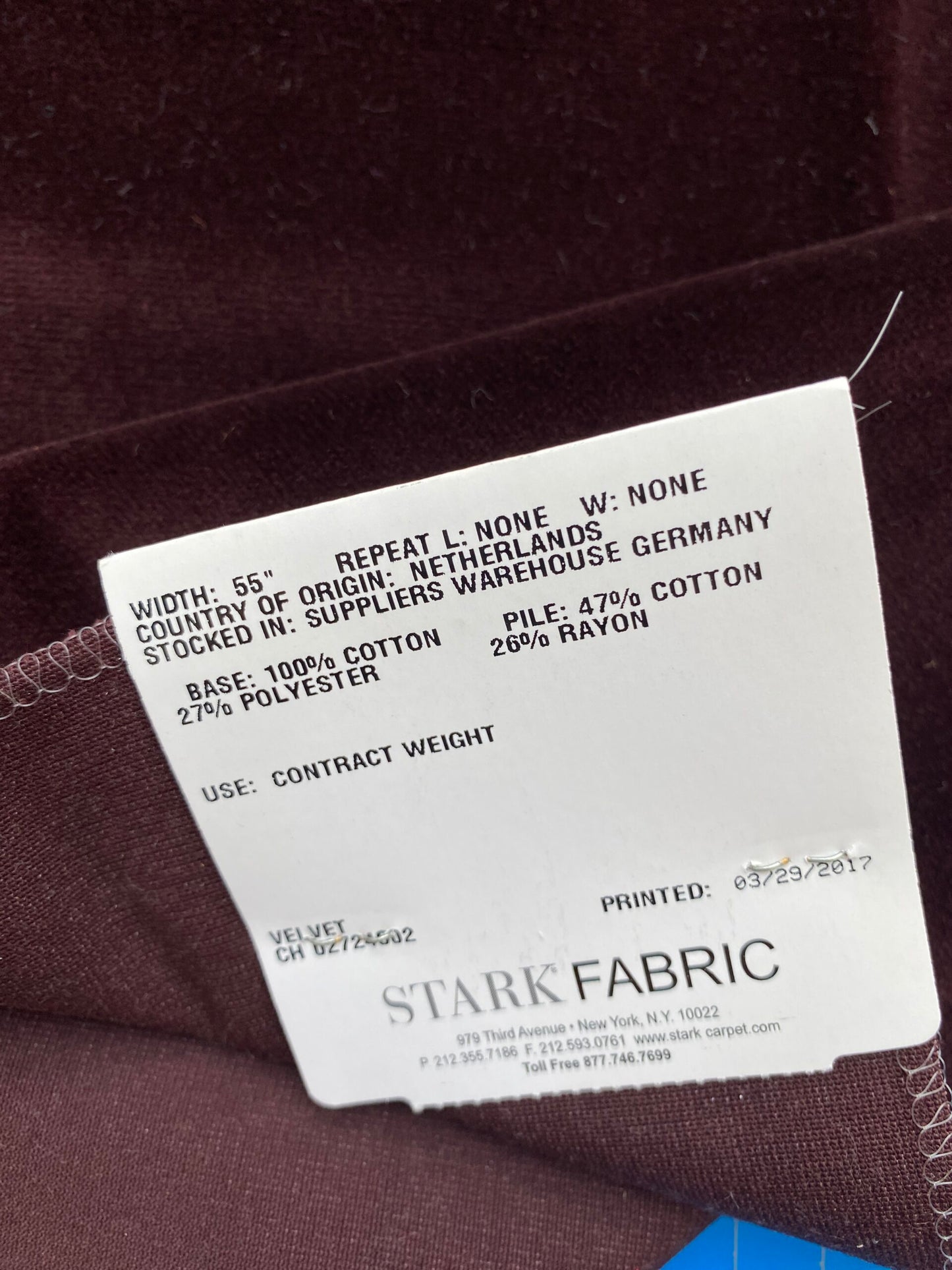 16 Berkbox81 Square Velvet by Christian Fischbacher Visconte II Vine Deep Brown Solid 26"L x 12"W  MSRP USD 300+/y