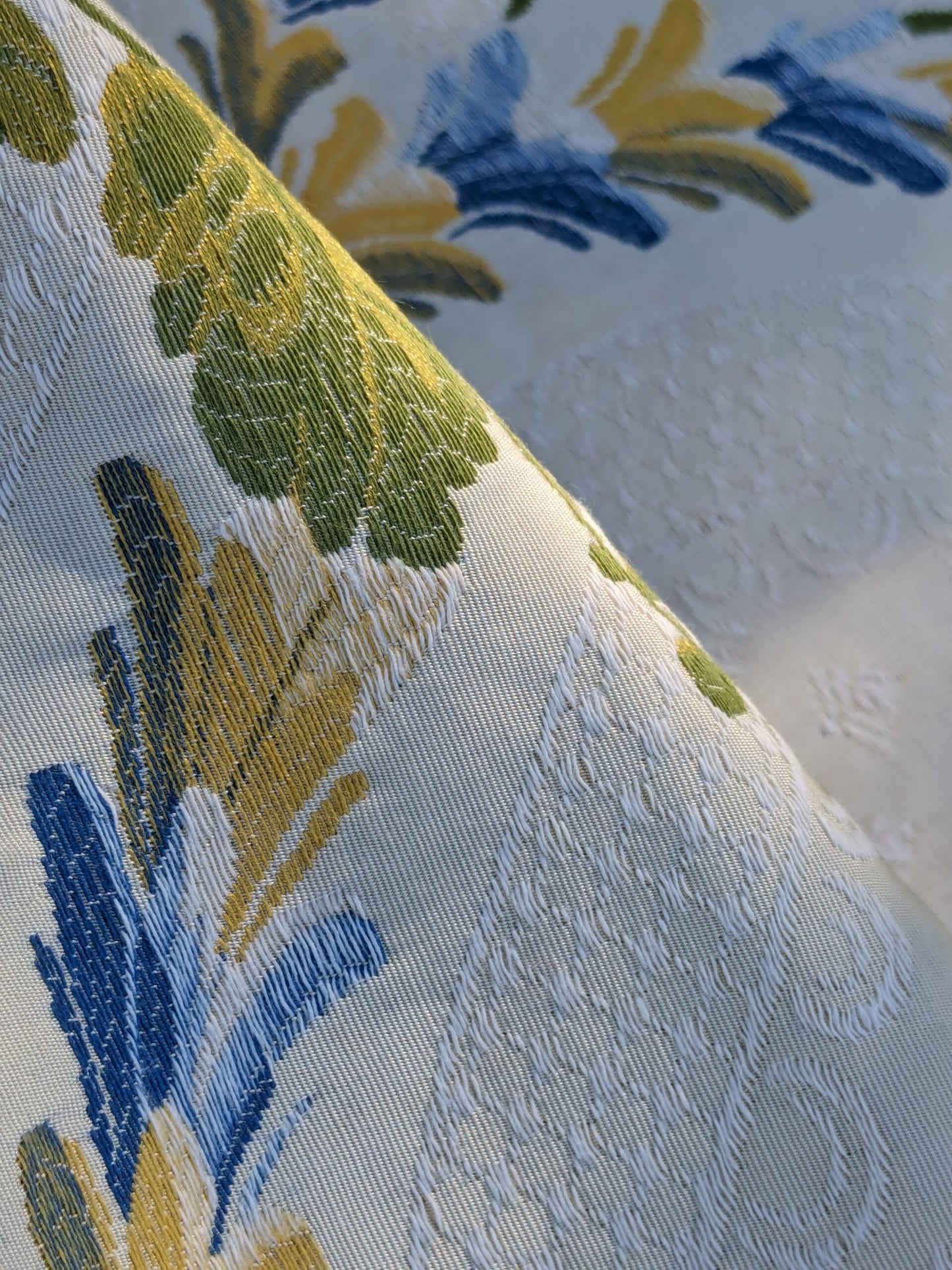 Scalamandre Seasons Light Rose and Green on Beige Rose Floral Foliage French Lampas MSRP USD 624/y