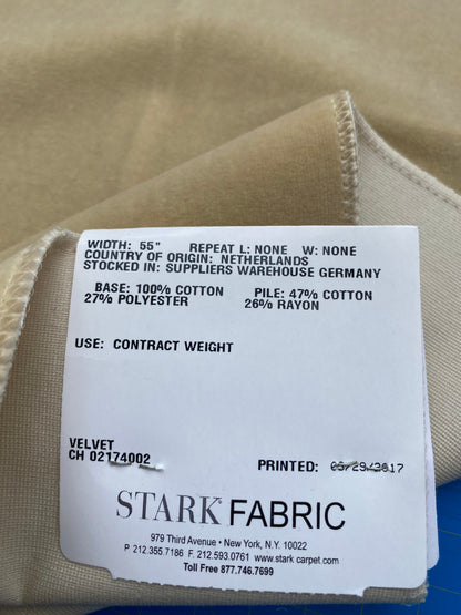 18 Berkbox81 Square Velvet by Christian Fischbacher Visconte II Manilla White Cream Solid 26"L x 13"W  MSRP USD 300+/y