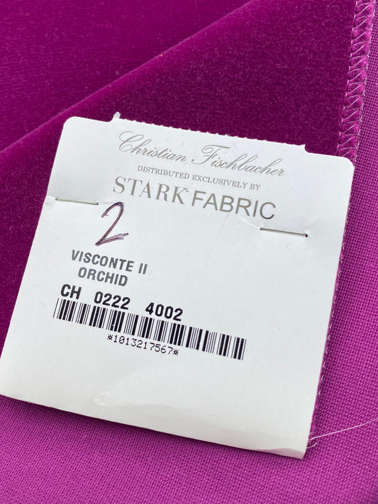 24 Berkbox81 Square Velvet by Christian Fischbacher Visconte II Orchid Pink Solid 26"L x 13"W  MSRP USD 300+/y