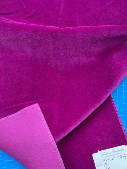 24 Berkbox81 Square Velvet by Christian Fischbacher Visconte II Orchid Pink Solid 26"L x 13"W  MSRP USD 300+/y