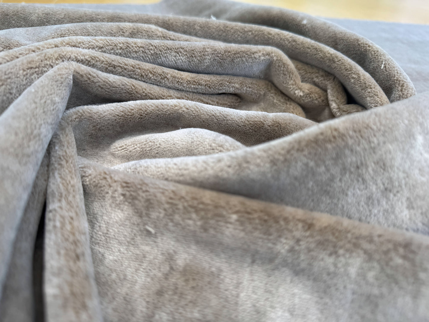 Lino Velvet in Natural Light Brown  Very Durable Heavy Linen Velvet