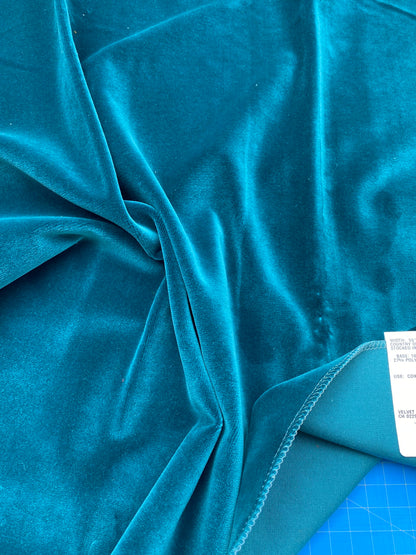 1 Berkbox82 Square Velvet by Christian Fischbacher Visconte II Teal Green Solid 26"L x 26"W  MSRP USD 300+/y