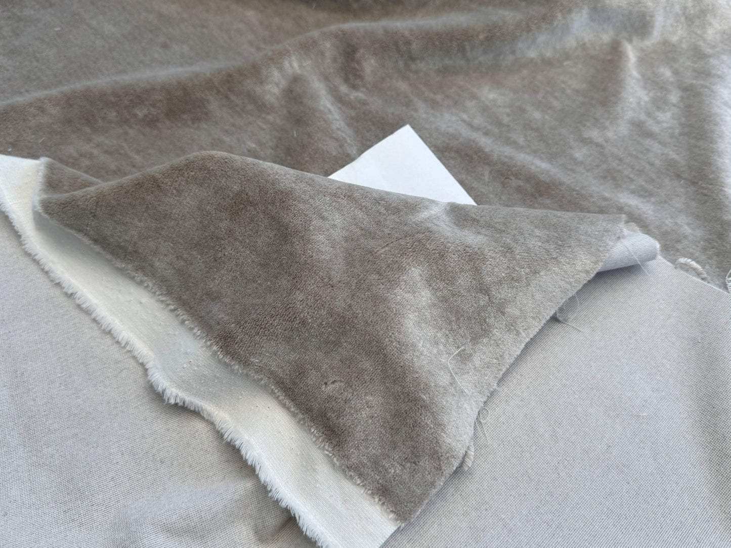 Lino Velvet in Natural Light Brown  Very Durable Heavy Linen Velvet