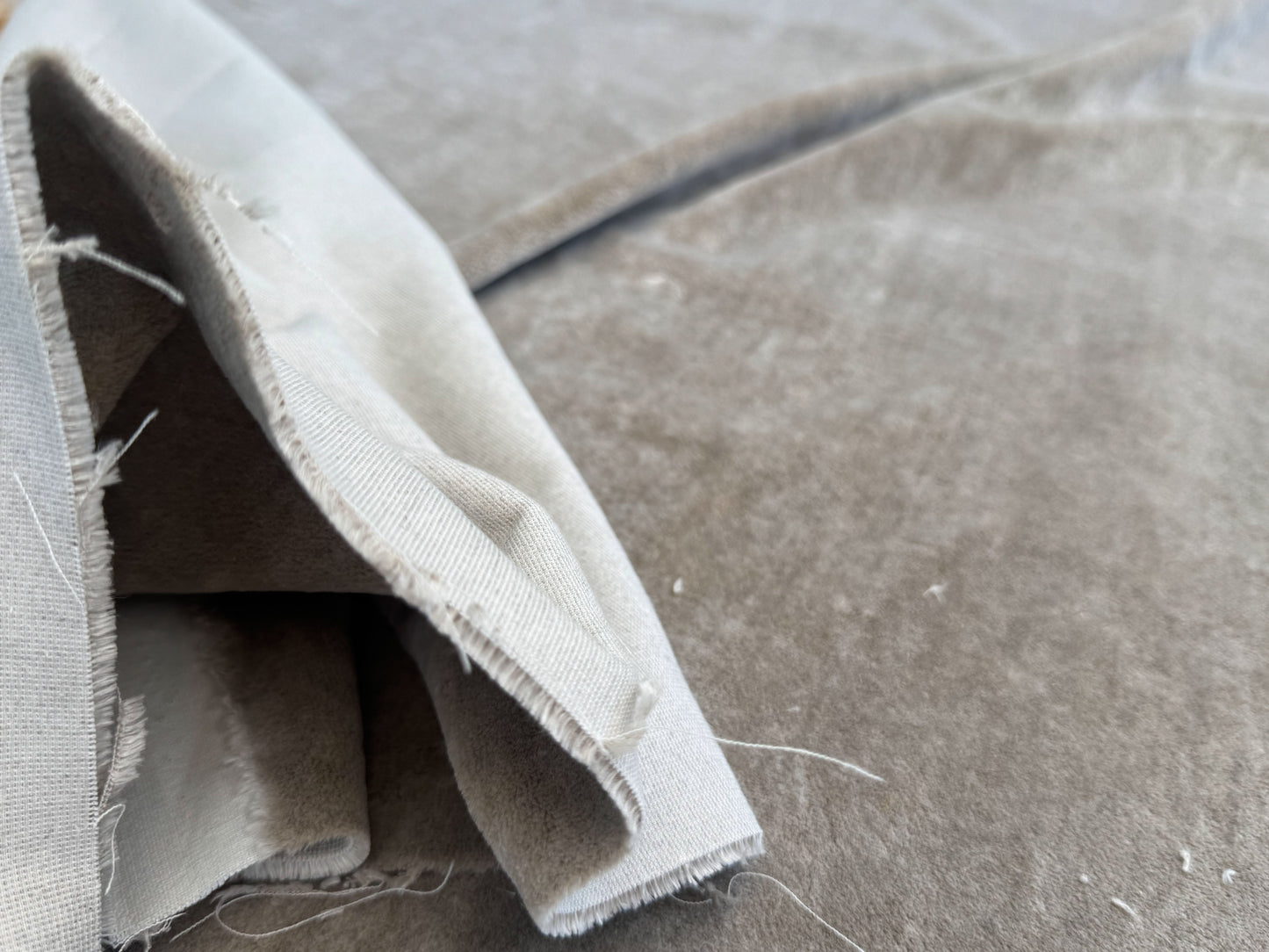 Lino Velvet in Natural Light Brown  Very Durable Heavy Linen Velvet