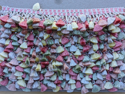 Scalamandre Silk Trim Follies Pink Green Yellow Tassel Coral Trim MSRP USD 260/Y