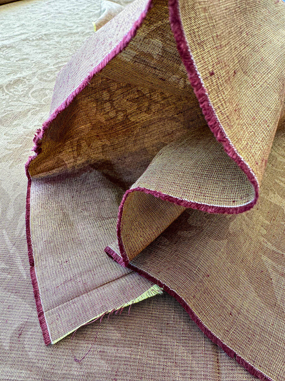 by yard Scalamandre Damask Gold Renaissance Medallion Fortuny Style Reversible