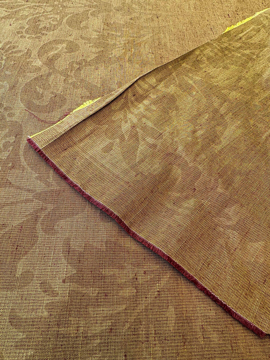 by yard Scalamandre Damask Gold Renaissance Medallion Fortuny Style Reversible