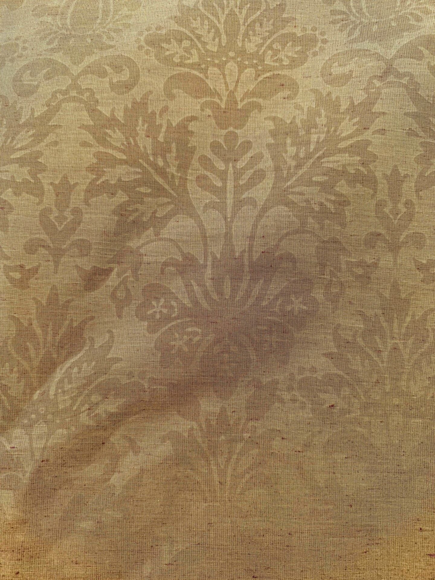 by yard Scalamandre Damask Gold Renaissance Medallion Fortuny Style Reversible