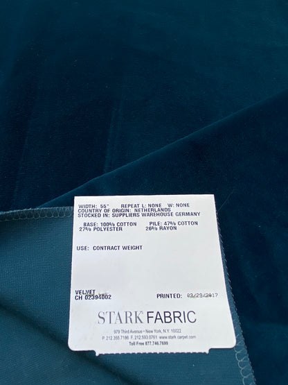 13 Berkbox82 Square Velvet by Christian Fischbacher Visconte II Cadet Blue Solid 26"L x 26"W  MSRP USD 300+/y