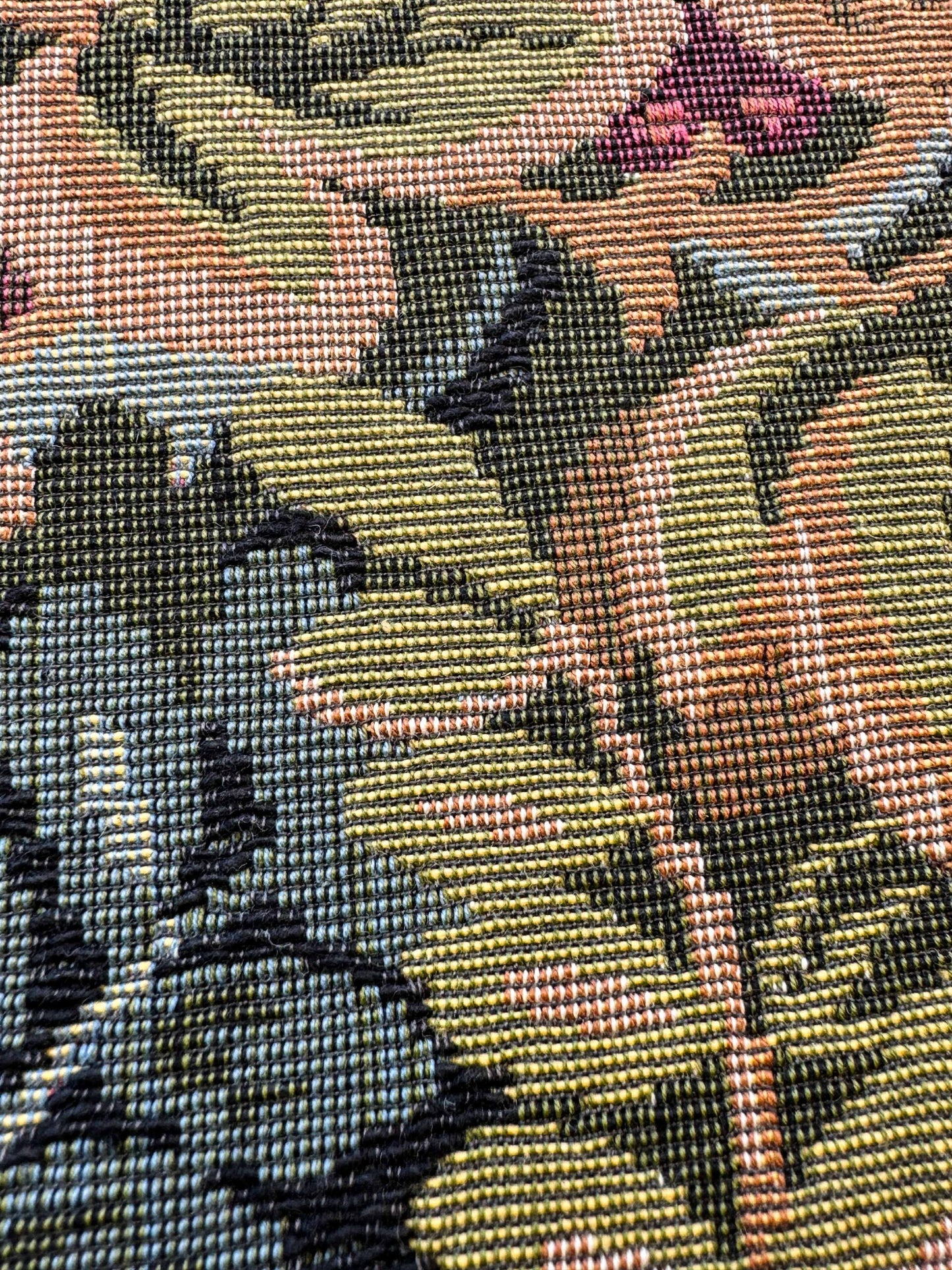 1.1y Scalamandre Botanical Floral Tree Foliage Upholstery Green Black Beige