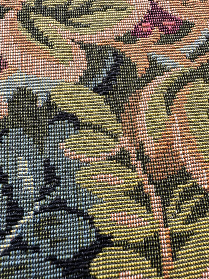 1.1y Scalamandre Botanical Floral Tree Foliage Upholstery Green Black Beige