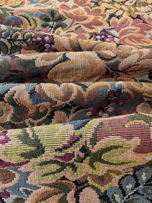 Scalamandre Botanical Floral Upholstery - Green Black Beige