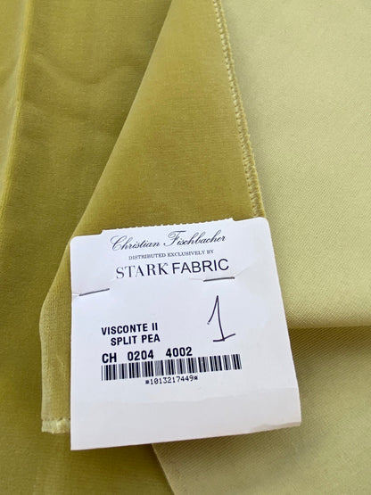 15 Berkbox82 Square Velvet by Christian Fischbacher Visconte II Split Pea Light Green Solid 26"L x 26"W  MSRP USD 300+/y