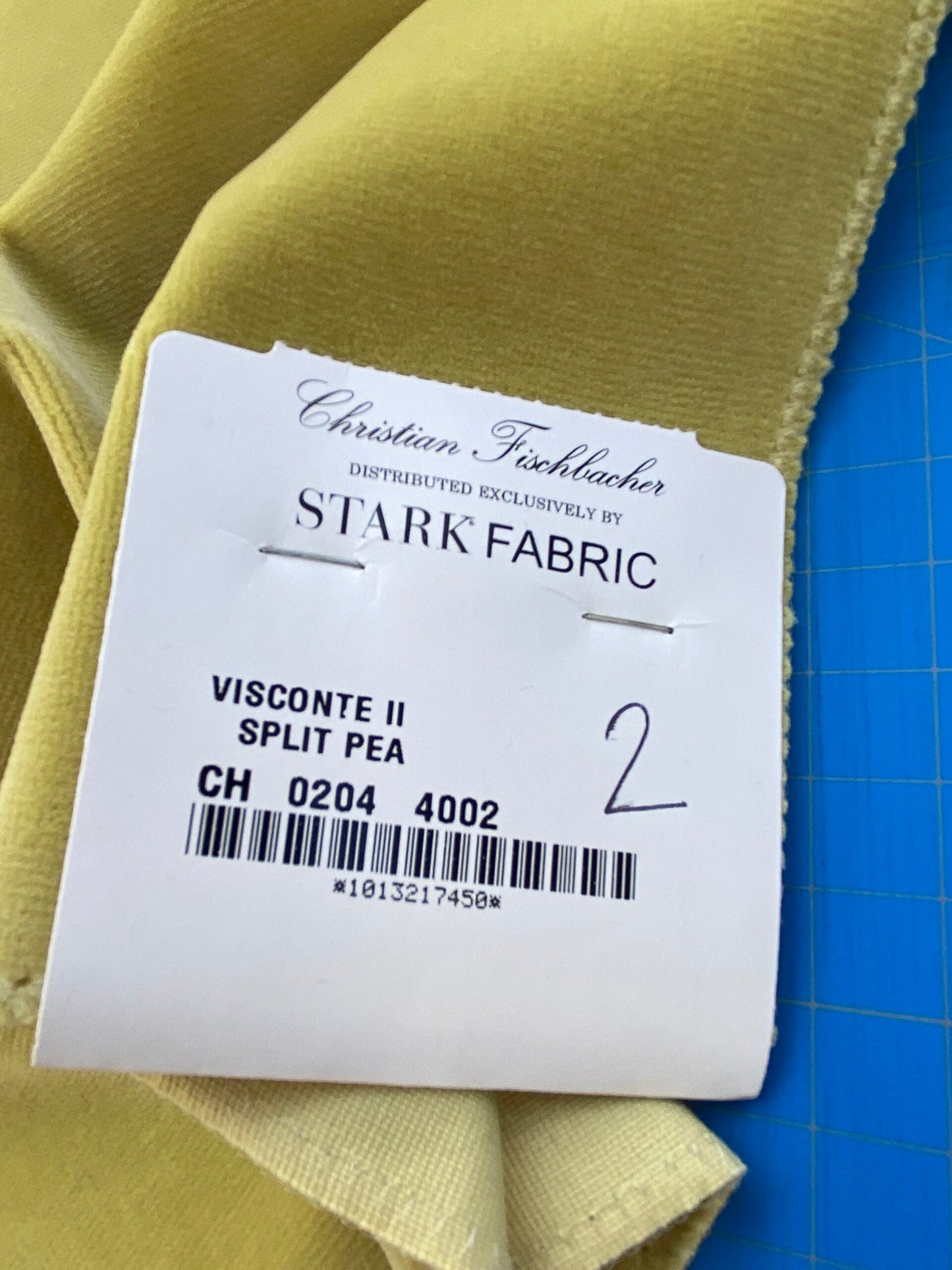 16 Berkbox82 Square Velvet by Christian Fischbacher Visconte II Split Pea Light Green Solid 26"L x 13"W  MSRP USD 300+/y