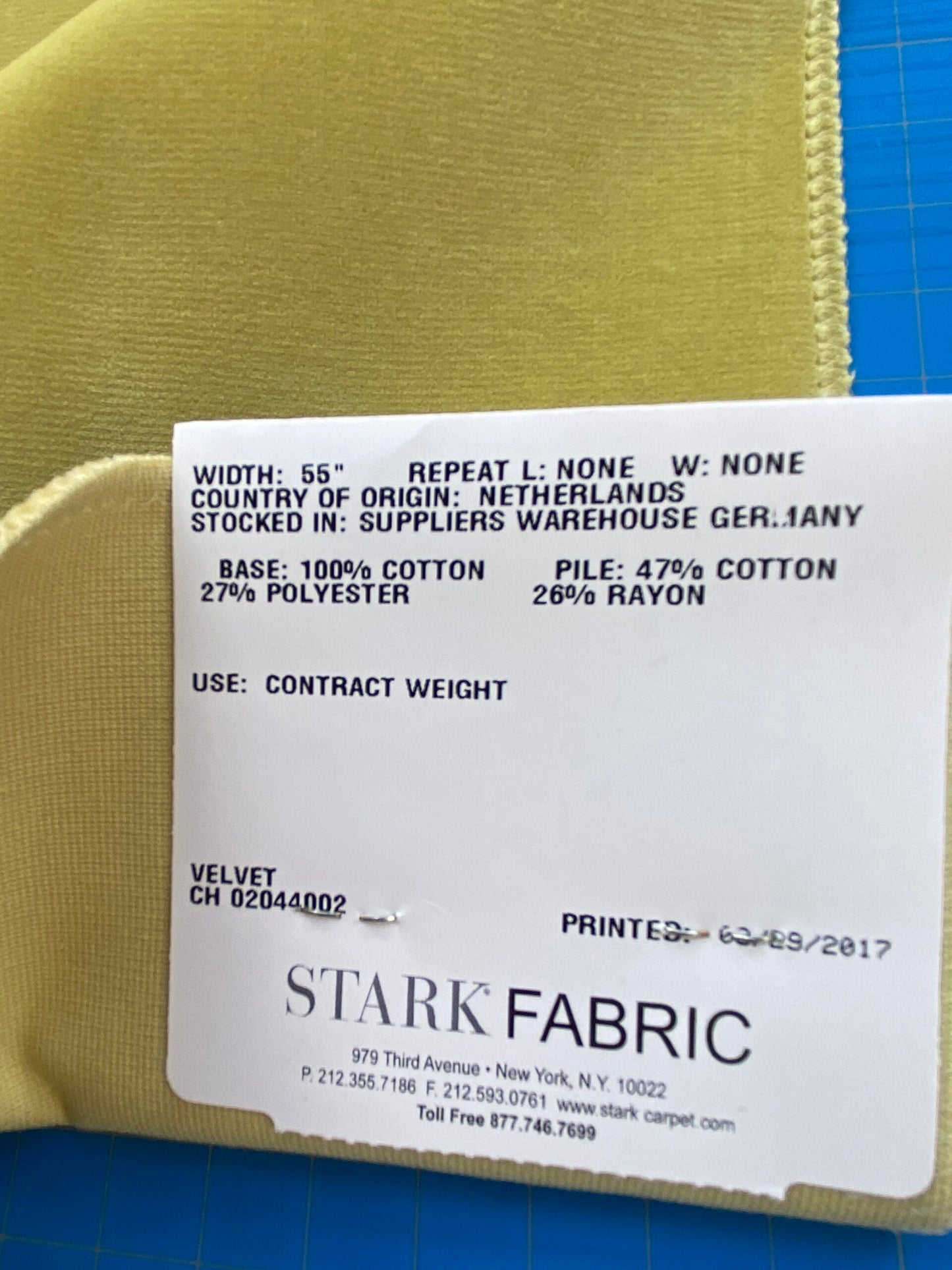 16 Berkbox82 Square Velvet by Christian Fischbacher Visconte II Split Pea Light Green Solid 26"L x 13"W  MSRP USD 300+/y