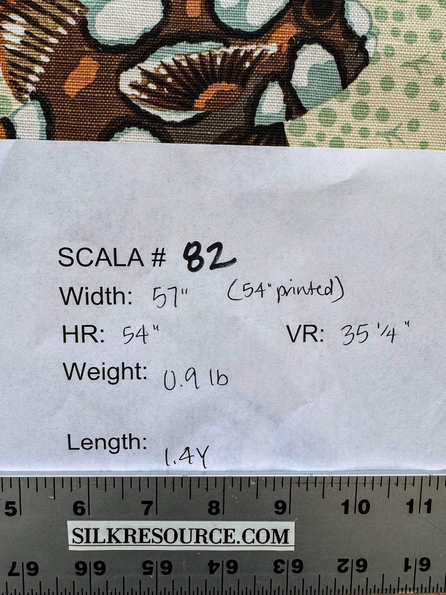 1.4 y Scalamandre Barbuda Coral/Apricot/Green Gold Dots Fish Nautical Ocean