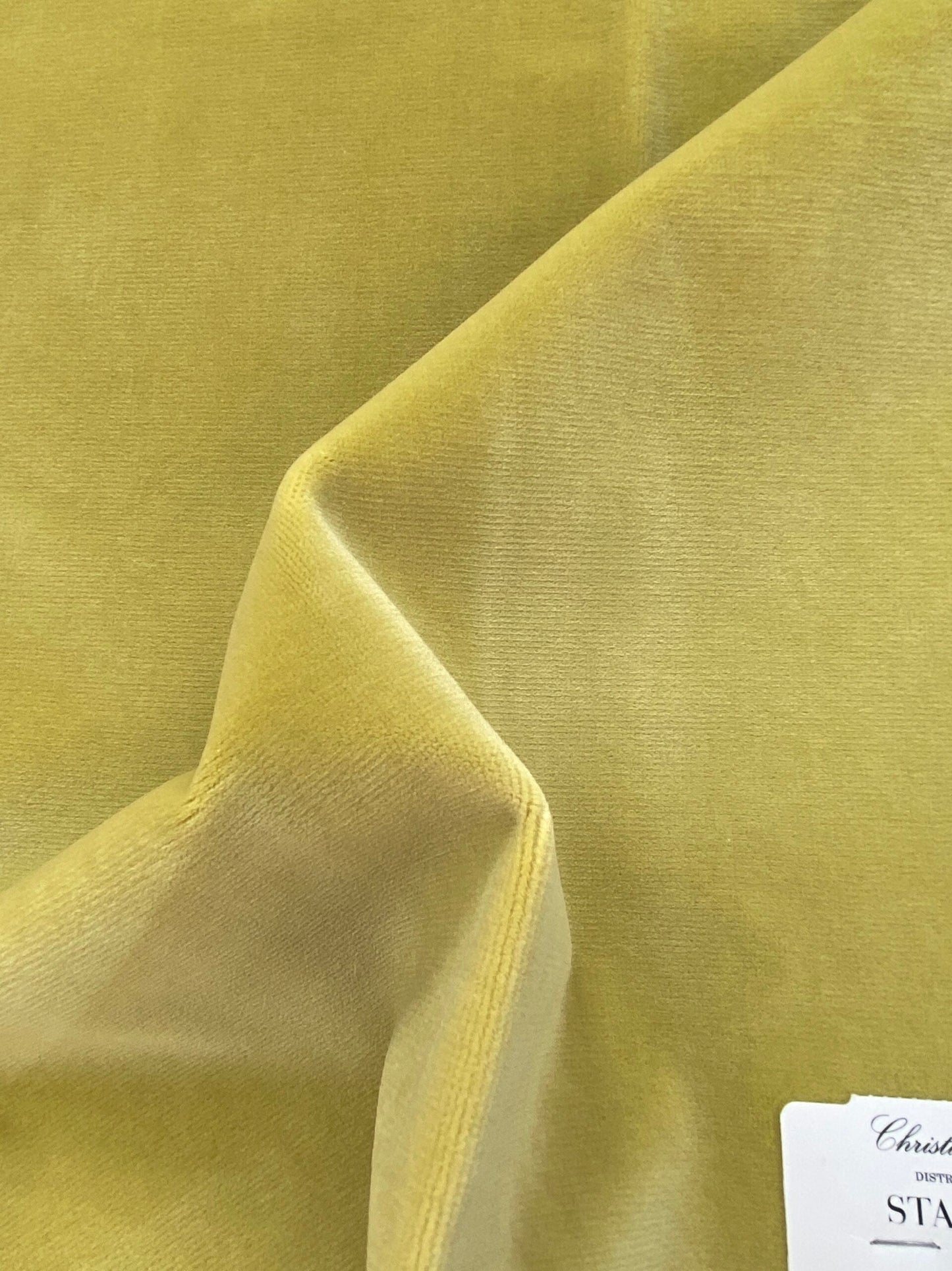 16 Berkbox82 Square Velvet by Christian Fischbacher Visconte II Split Pea Light Green Solid 26"L x 13"W  MSRP USD 300+/y