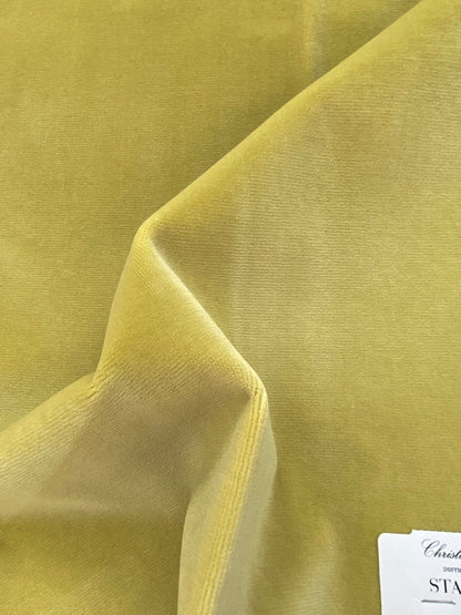 16 Berkbox82 Square Velvet by Christian Fischbacher Visconte II Split Pea Light Green Solid 26"L x 13"W  MSRP USD 300+/y