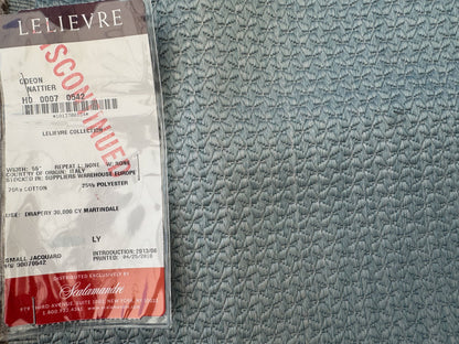 2.4 yards Scalamandre Leleivre Odeon Nattier Gray Metallic Small Scale Texture Cotton