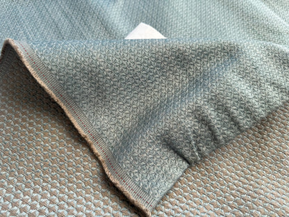 2.4 yards Scalamandre Leleivre Odeon Nattier Gray Metallic Small Scale Texture Cotton