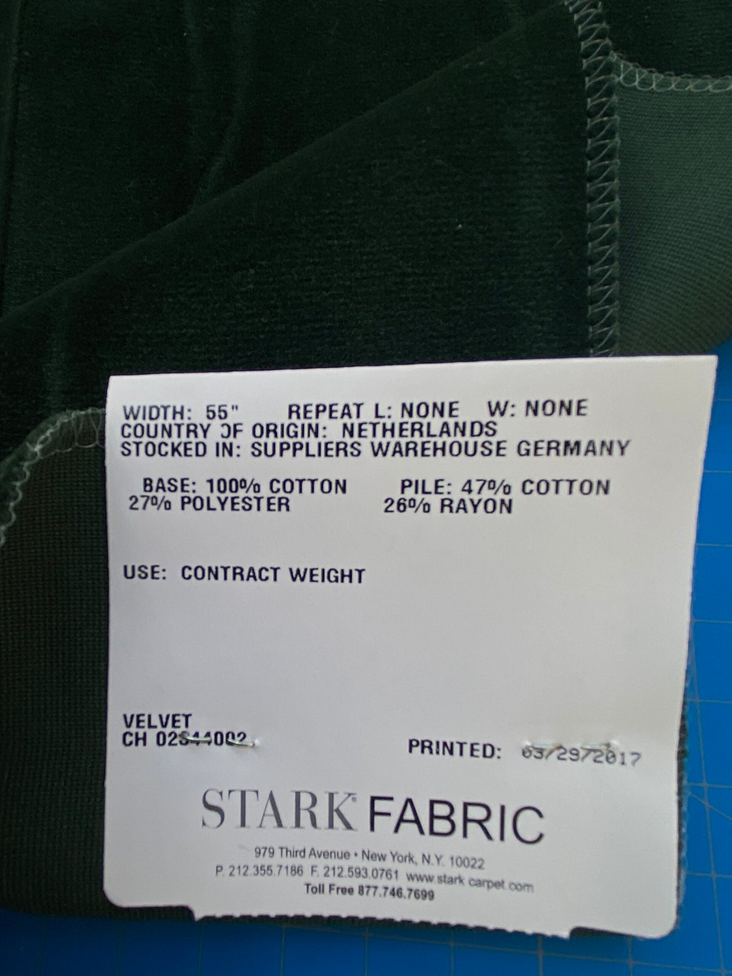 18 Berkbox82 Square Velvet by Christian Fischbacher Visconte II Hunter Deep Green Solid 26"L x 16"W  MSRP USD 300+/y