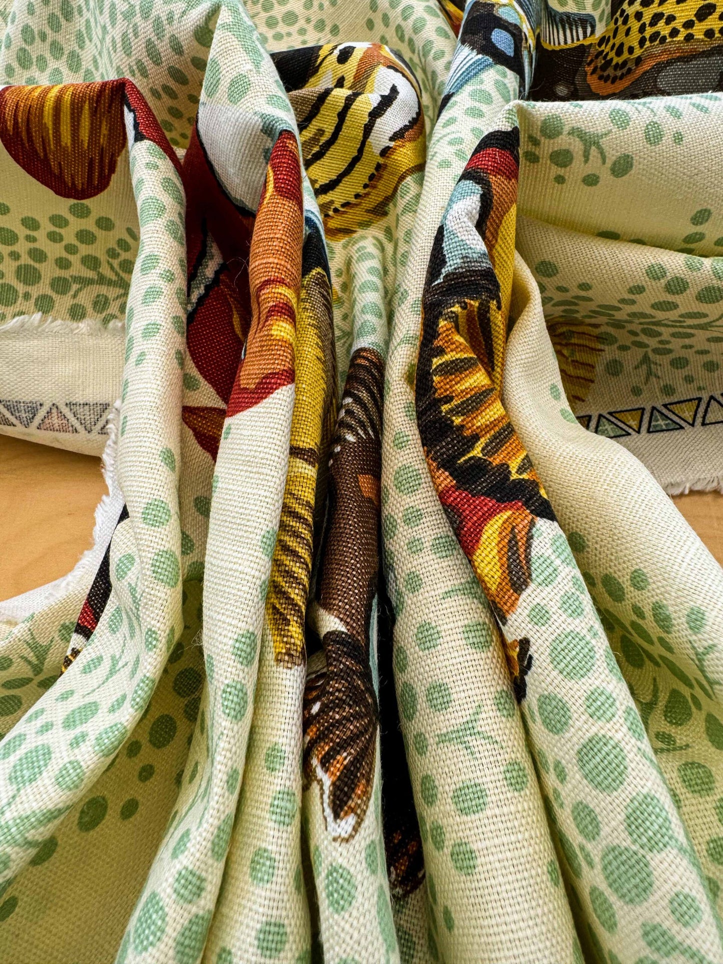 2.2y Scalamandre Fonthills Nenuphar Waterlily Lotus Pond Koi Fish Blue