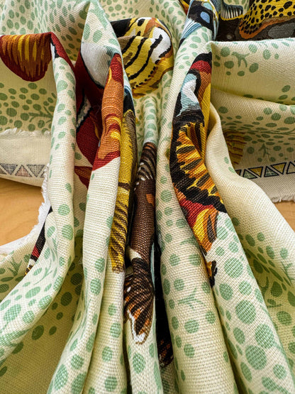 2.2y Scalamandre Fonthills Nenuphar Waterlily Lotus Pond Koi Fish Blue