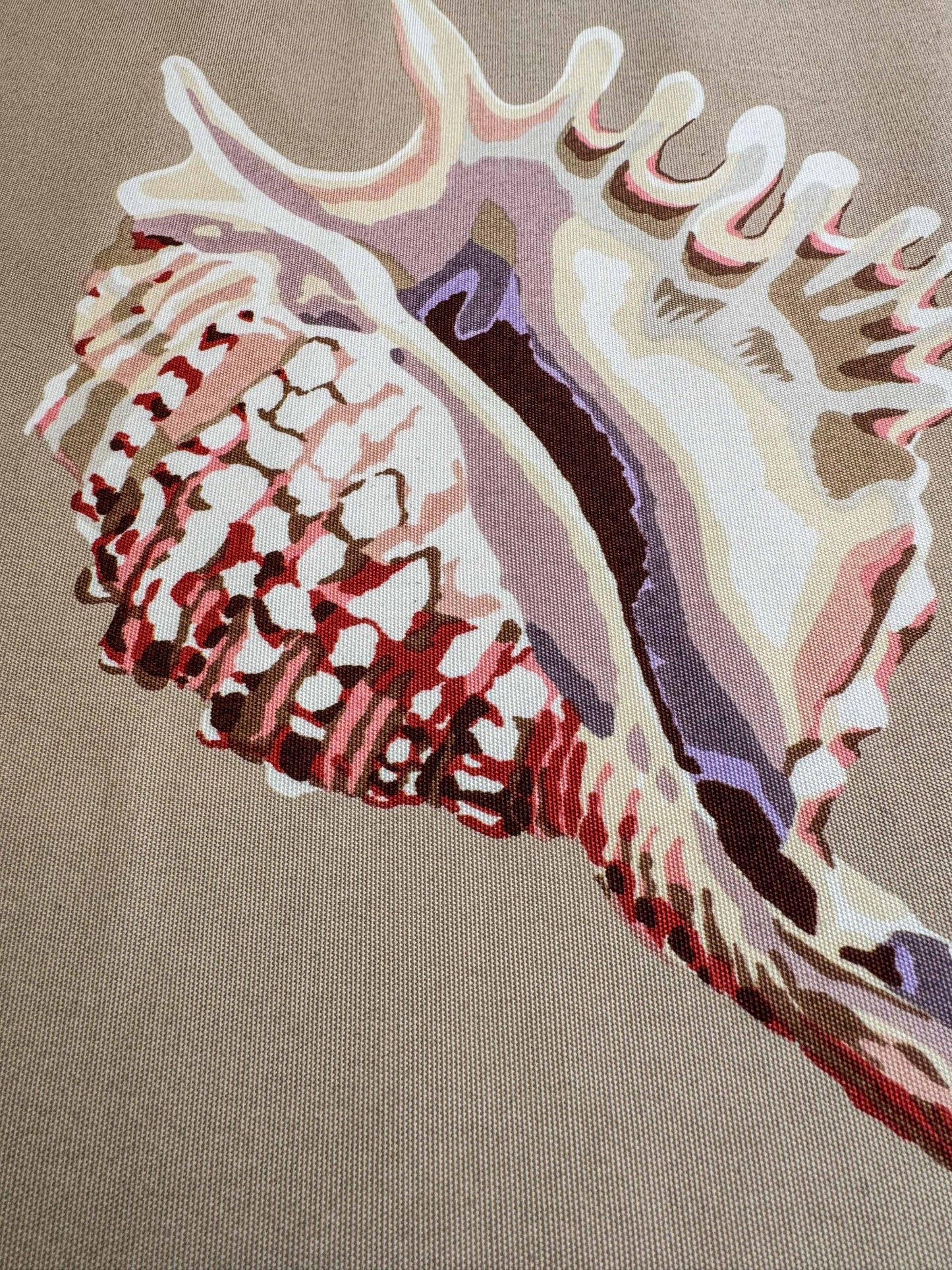 3.8y Scalamandre Les Coquillages Bird Animal Stripe Nautical Ocean Seashell