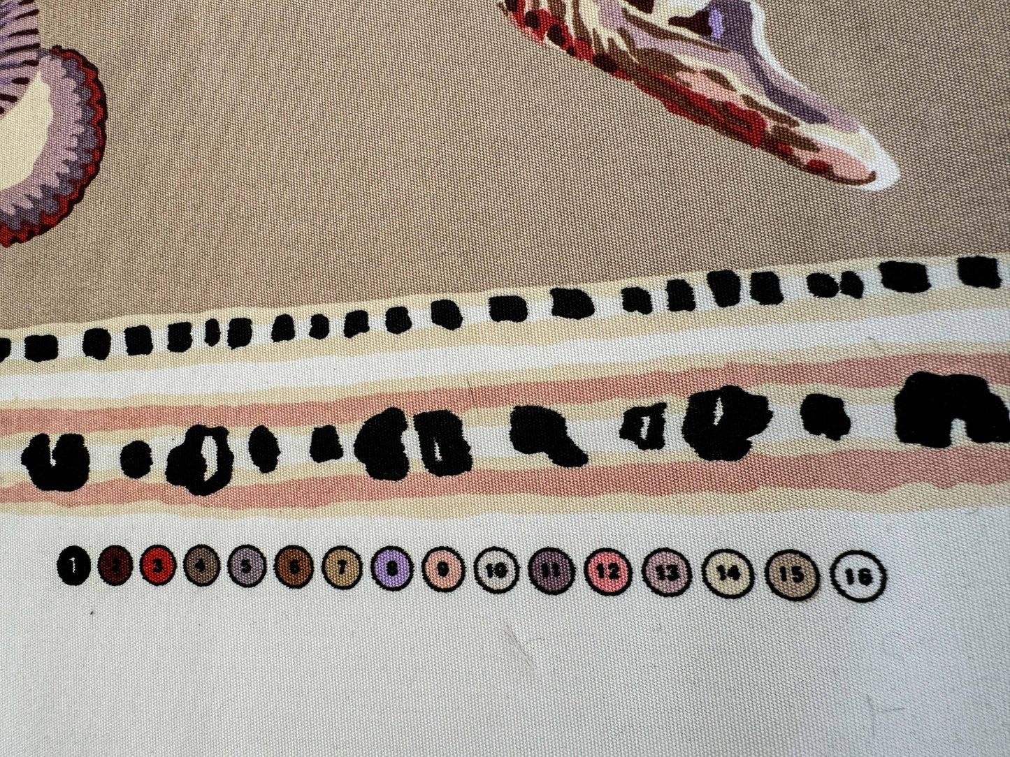 3.8y Scalamandre Les Coquillages Bird Animal Stripe Nautical Ocean Seashell