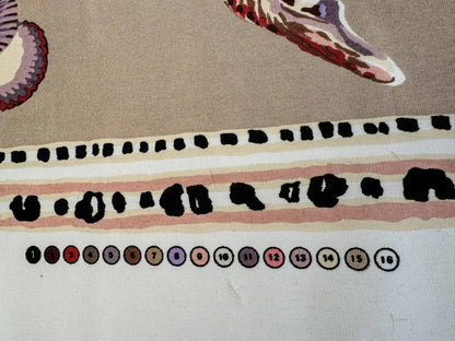 3.8y Scalamandre Les Coquillages Bird Animal Stripe Nautical Ocean Seashell