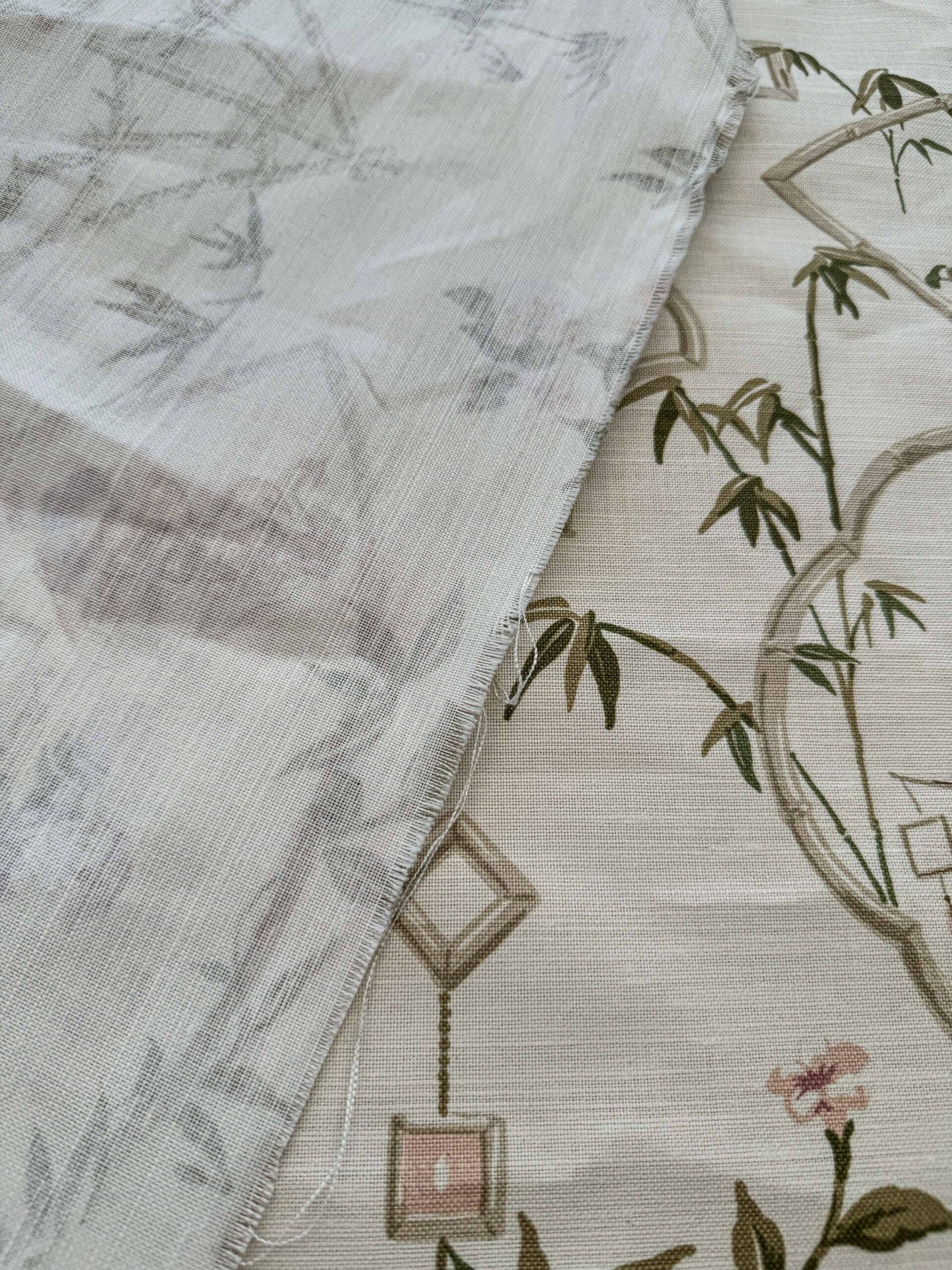 1.9y Scalamandre Old Word Weavers Imperial Court Asian Chinoiserie Toile Figurative Game Sports Music Bamboo Cream White