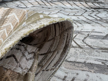 2.4 yards Scalamandre Aldeco Bohemian Shadow Beige Nude Jacquard Abstract
