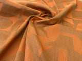 1.4 yards Scalamandre Lelievre Stabile Cuivre  Geometric Large Jacquard Orange Linen Cotton
