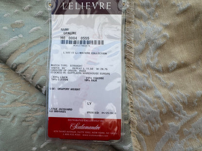 1.4 yards Scalamandre Lelievre Nami Opaline Large Jacquard Abstract Linen Silk Metallic Gray Brown