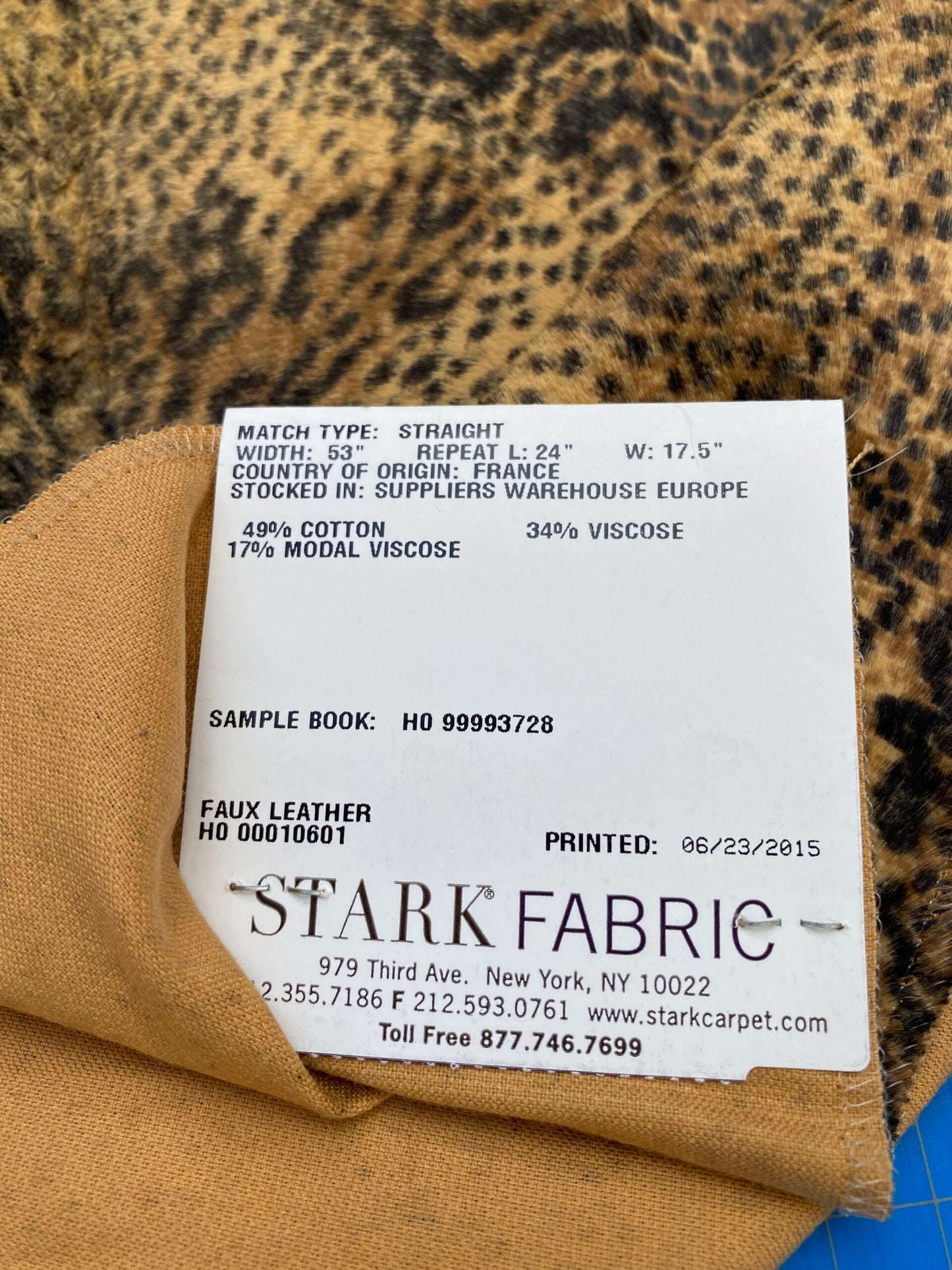 1 Berkbox83 Square Velvet by Lelievre Paris Lynx Fauve Faux Leather Brown White Tiger MSRP USD 300+/y