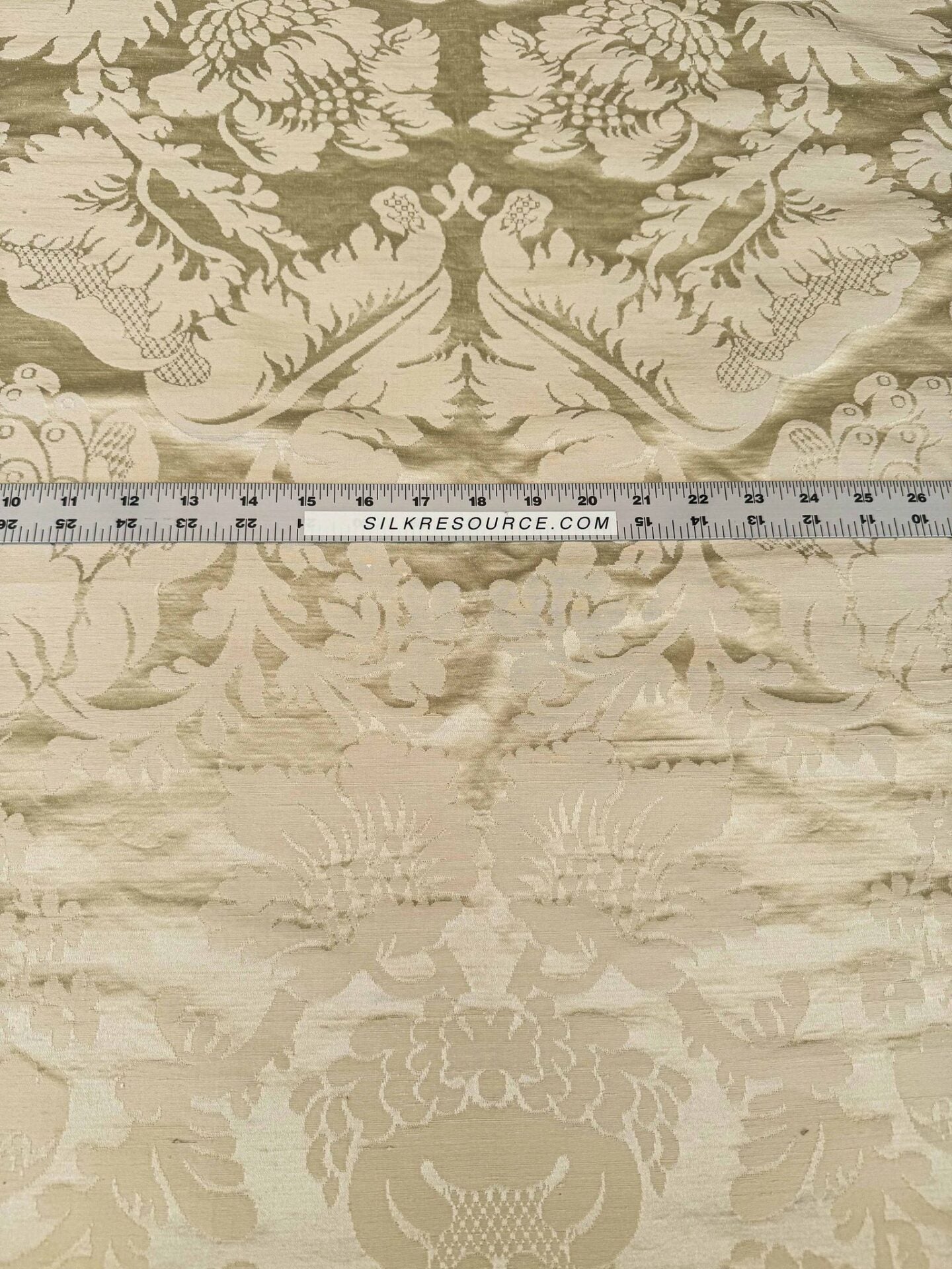 by yard Scalamandre Beige Damask French Court Silk Renaissance