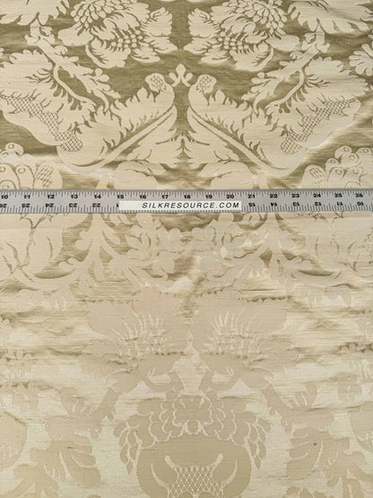 by yard Scalamandre Beige Damask French Court Silk Renaissance
