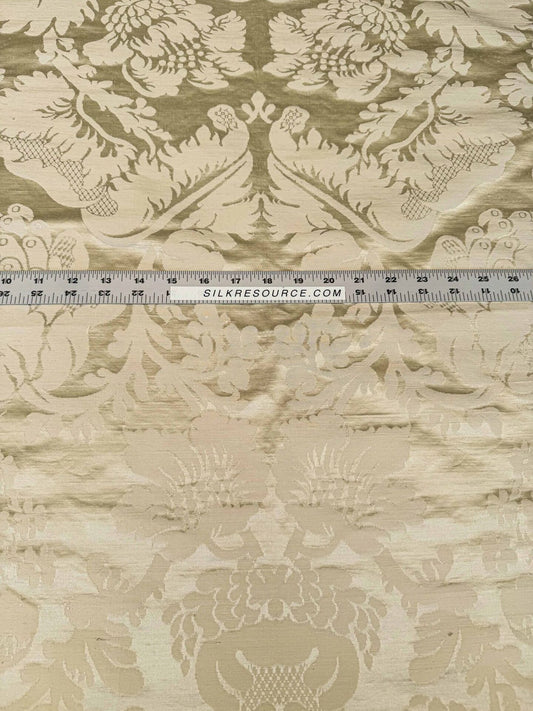 by yard Scalamandre Beige Damask French Court Silk Renaissance