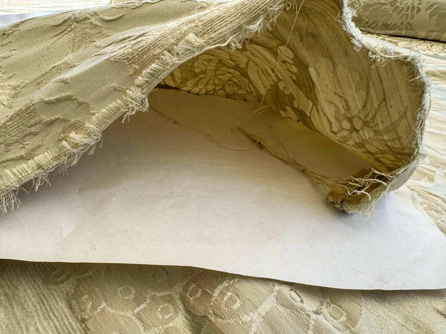 by yard Scalamandre Beige Damask French Court Silk Renaissance