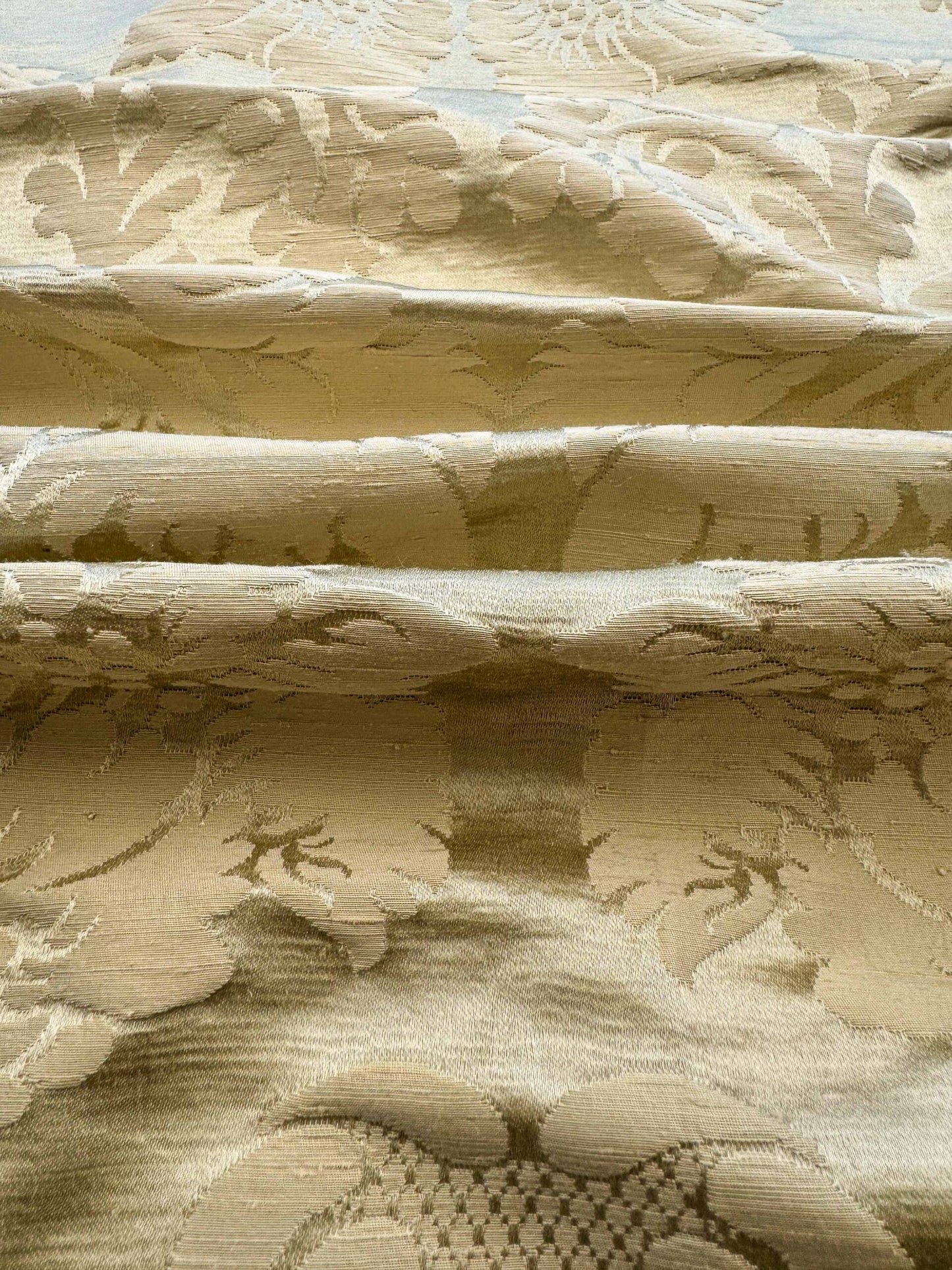 by yard Scalamandre Beige Damask French Court Silk Renaissance