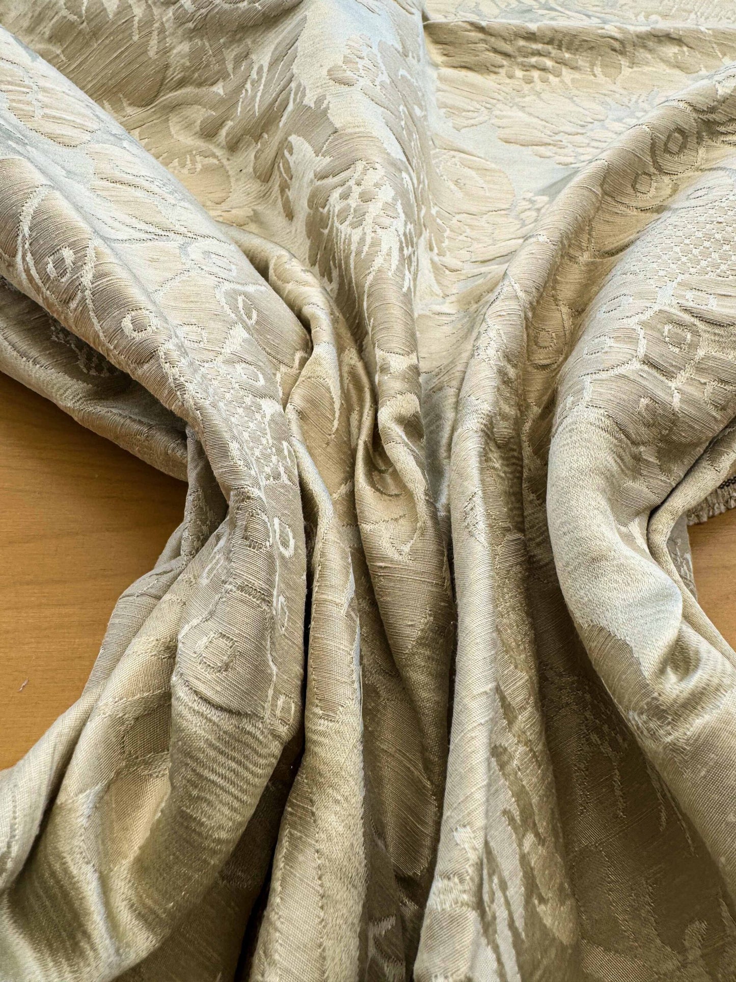 by yard Scalamandre Beige Damask French Court Silk Renaissance