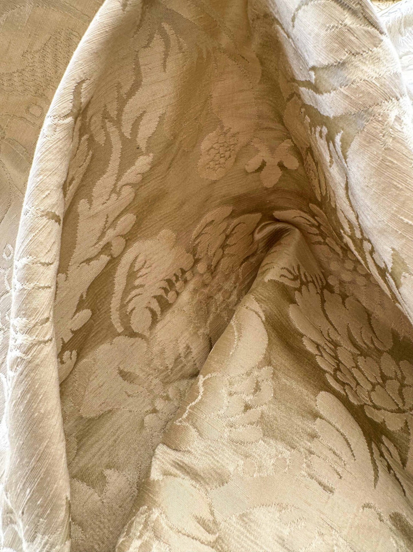 by yard Scalamandre Beige Damask French Court Silk Renaissance