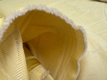 1.2 yards Scalamandre Lelievre Reso Lotus Yellow Gold Large Jacquard Geometric Viscose Cotton MSRP USD495/y